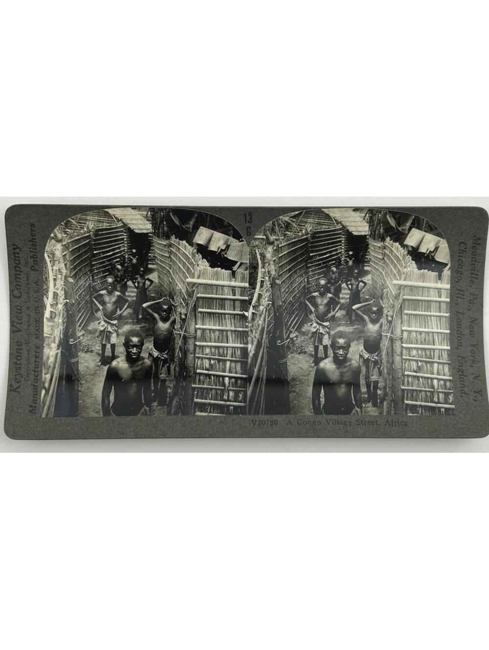 Congo Village Street Africa Keystone Stereoview Vintage Photo Card V20780 L-2